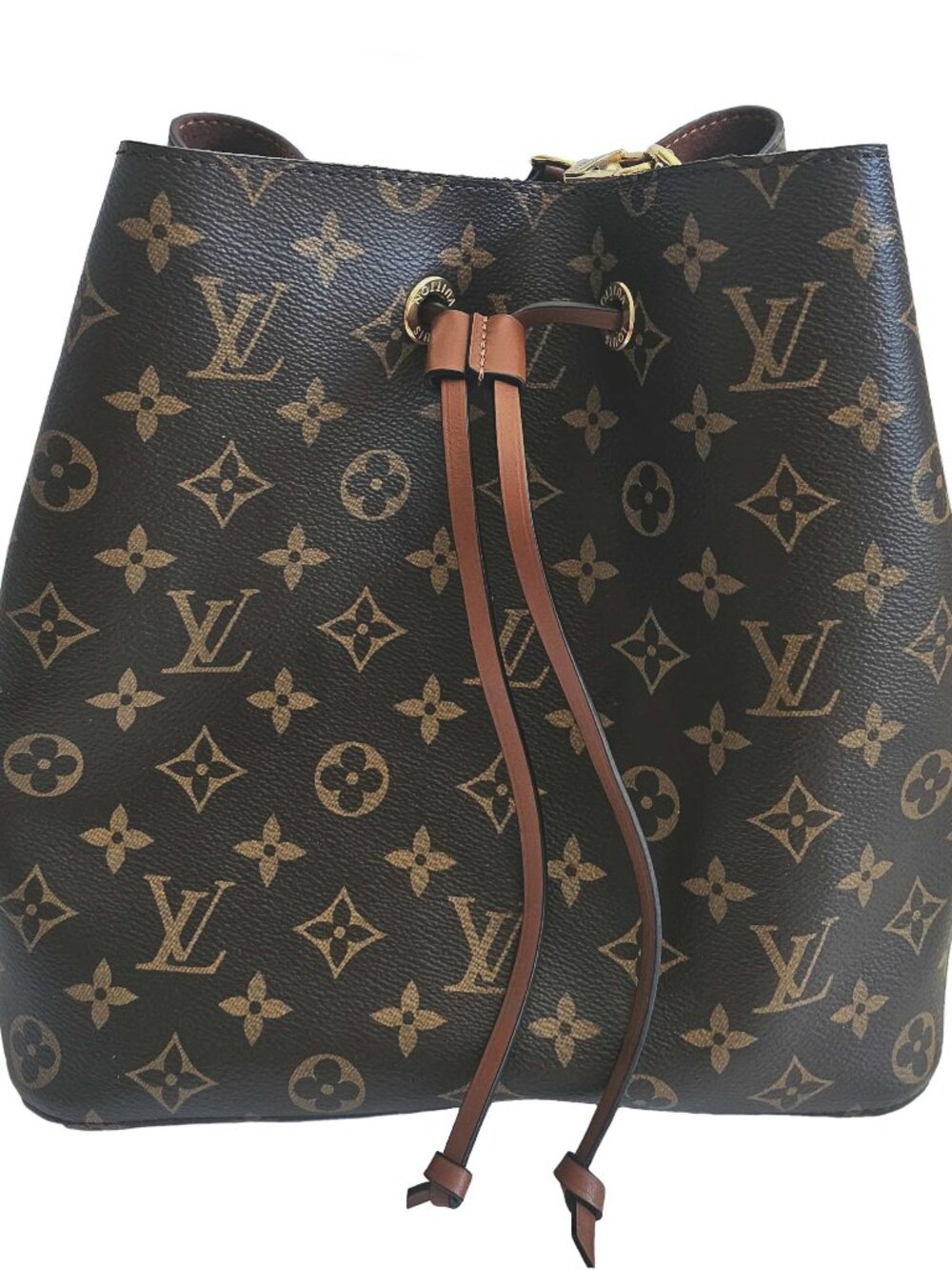 LOUIS VUITTON MONOGRAM NEONOE MM CARAMEL BUCKET BAG